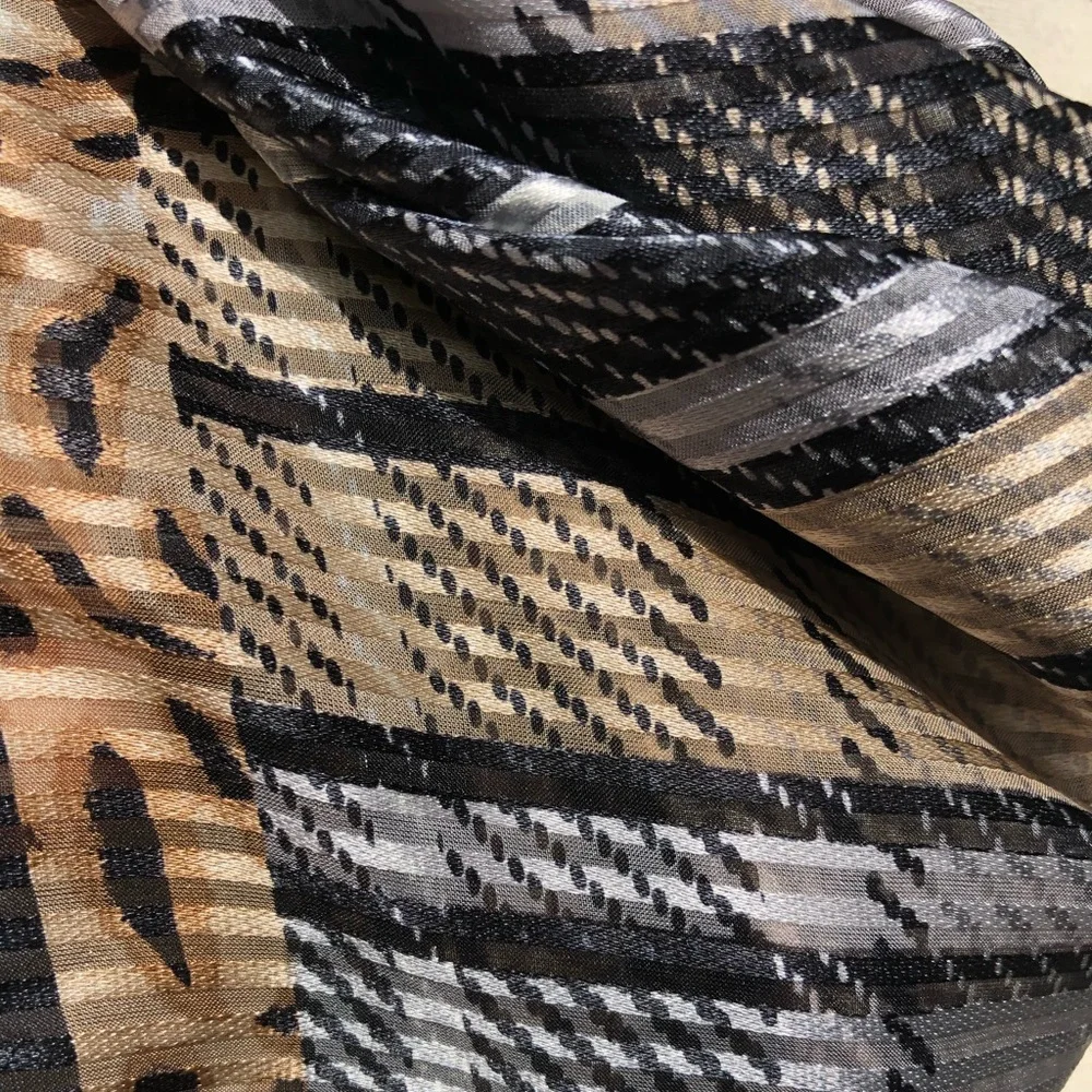 Mixed Pattern Silk Scarf